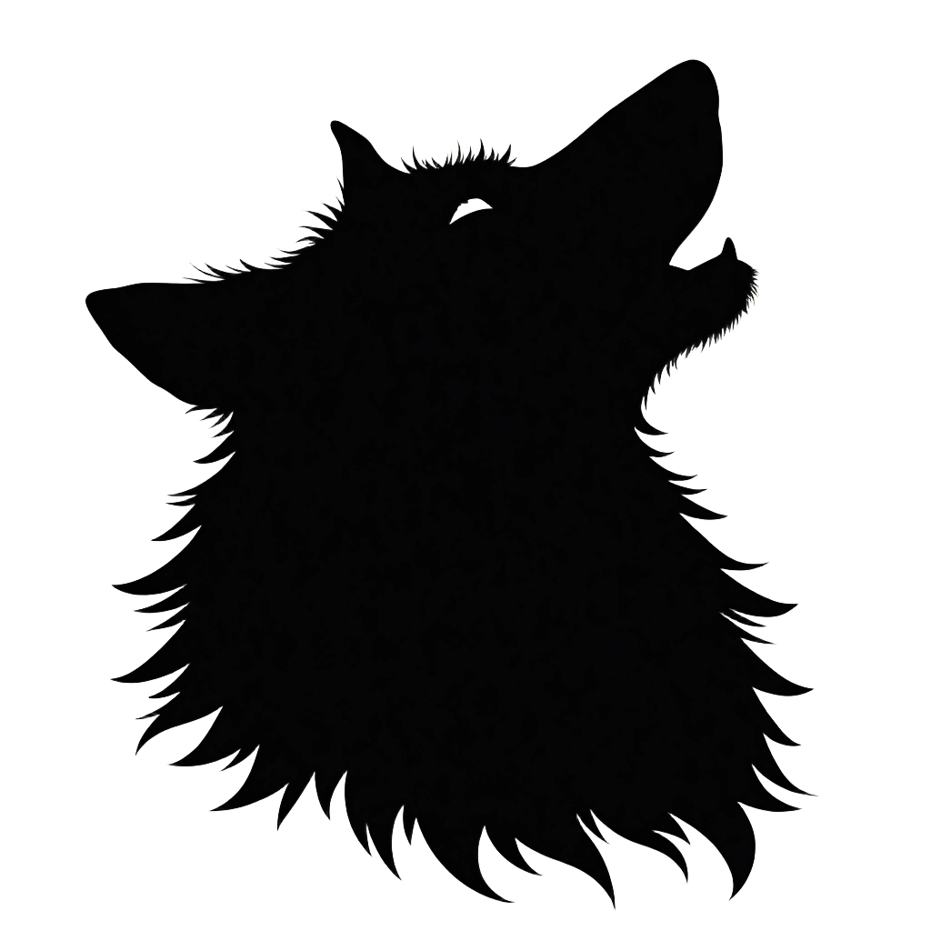 Howling Wolf Silhouette